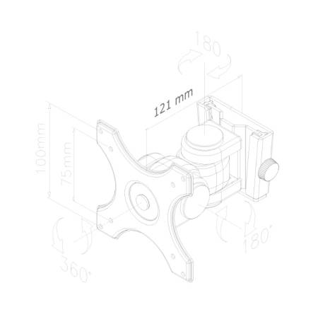 Neomounts Flat Screen Wall Mount (2 pivots & tiltable)