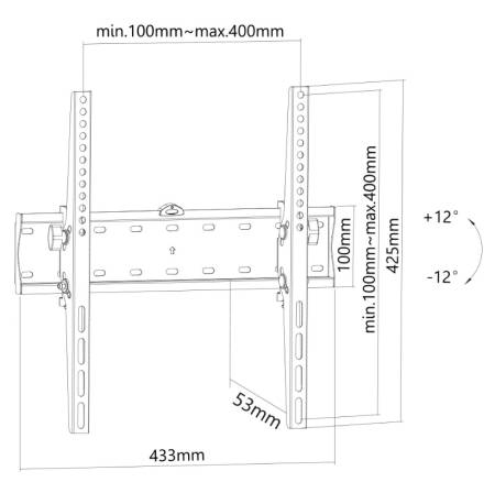 Neomounts Flat Screen Wall Mount (tiltable)