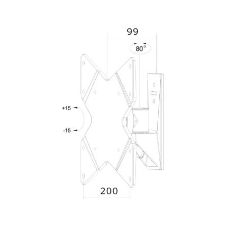 Neomounts Flat Screen Wall Mount (1 pivot & tiltable)