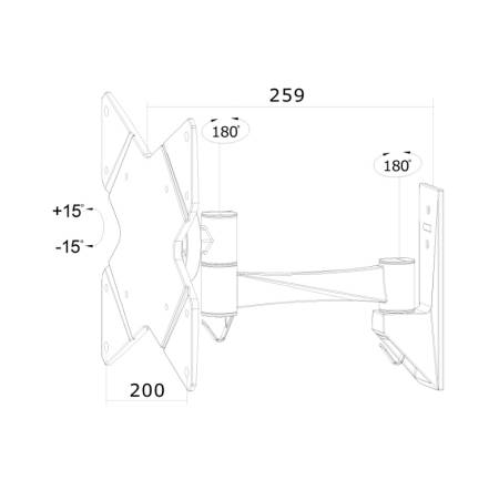Neomounts Flat Screen Wall Mount (2 pivots & tiltable)