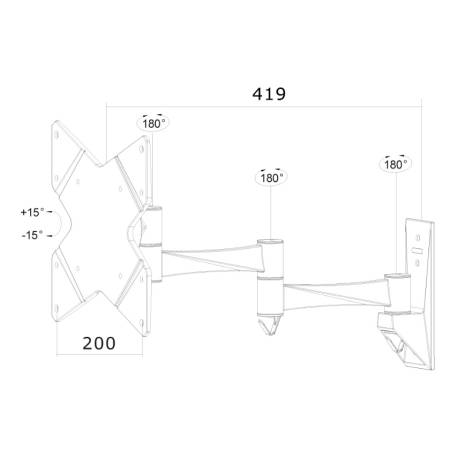 Neomounts Flat Screen Wall Mount (3 pivots & tiltable)