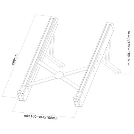 Neomounts Foldable Notebook Desk Stand (ergonomic)