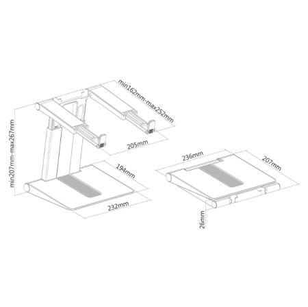 Neomounts Notebook Desk Stand (ergonomic