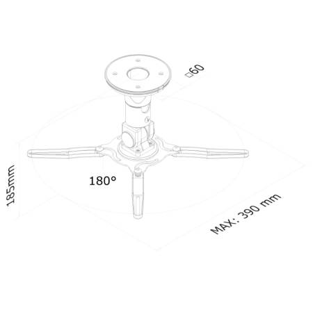 Neomounts Projector Ceiling Mount (height: 19 cm)