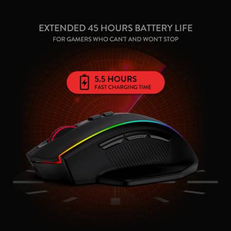 Мишка Redragon Vampire Elite кабелна/безжична RGB геймърска M686RGB-BK