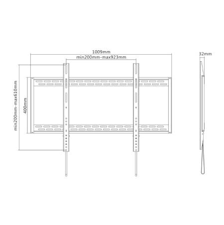 Neomounts Flat Screen Wall Mount - ideal for Large Format Displays (fixed) - 125KG