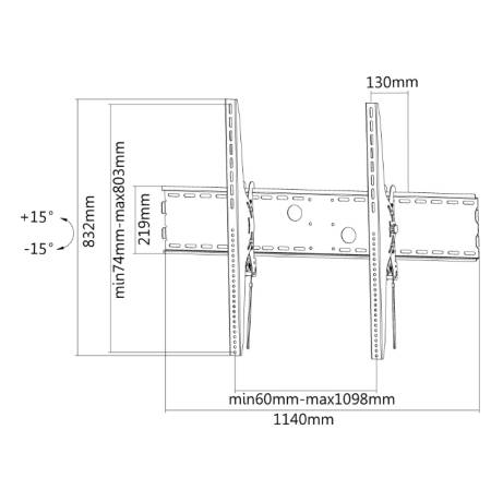 Neomounts Flat Screen Wall Mount - ideal for Large Format Displays (tiltable)