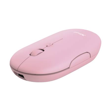 TRUST Puck Wireless & BT Rechargeable Mouse Pink