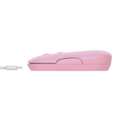 TRUST Puck Wireless & BT Rechargeable Mouse Pink