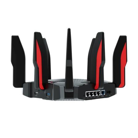 3-лентов Wi-Fi 6 геймърски рутер TP-Link Archer GX90 AX6600