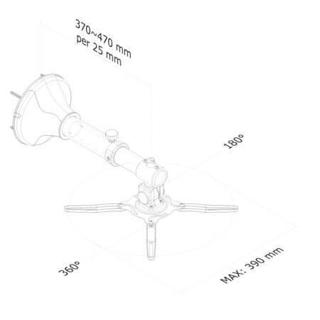 Neomounts Projector Wall Mount (length: 37-47 cm = ultra short throw)