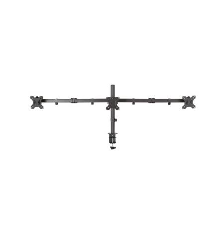 Neomounts Flat Screen Desk Mount (clamp/grommet) for 3 Monitor Screens