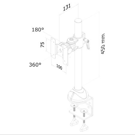 Neomounts Flat Screen Desk Mount (clamp)