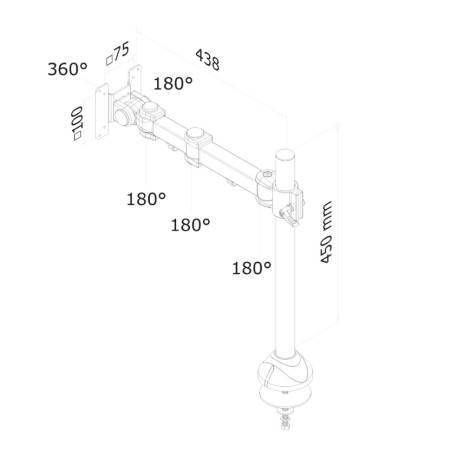 Neomounts Flat Screen Desk Mount (grommet)