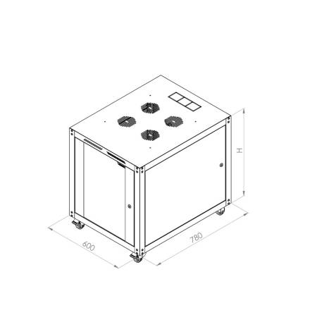 Formrack 19" Free standing rack 42U 600/800mm