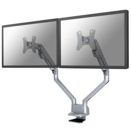 Neomounts Flat Screen Desk Mount (clamp/grommet) for 2 Monitor Screens