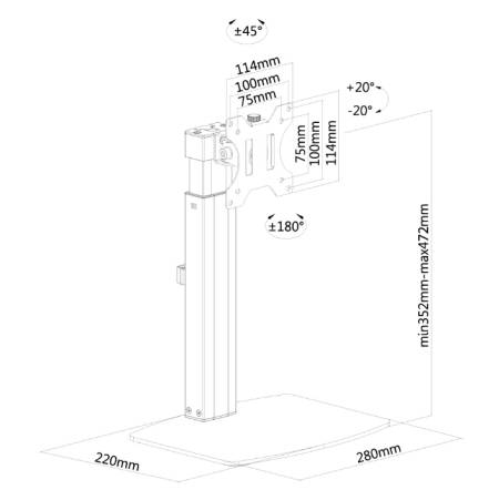 Neomounts Flat Screen Desk Mount (stand)