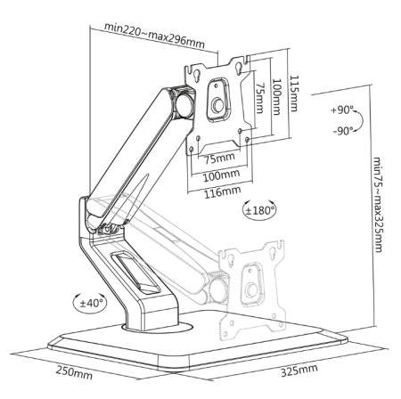 Neomounts Flat Screen Desk Mount (stand)