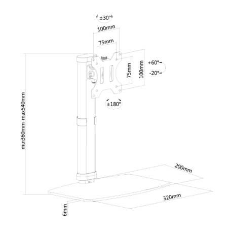 Neomounts Flat Screen Desk Mount (stand)