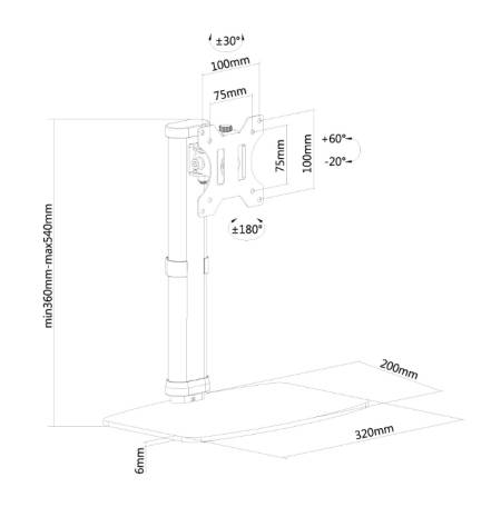 Neomounts Flat Screen Desk Mount (stand)