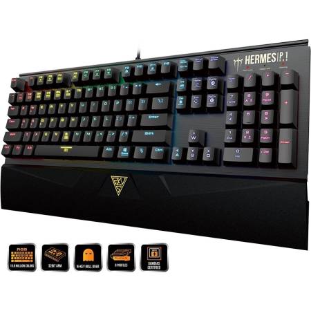 Механична RGB геймърска клавиатура Gamdias Hermes P1 HERMES-P1-BK