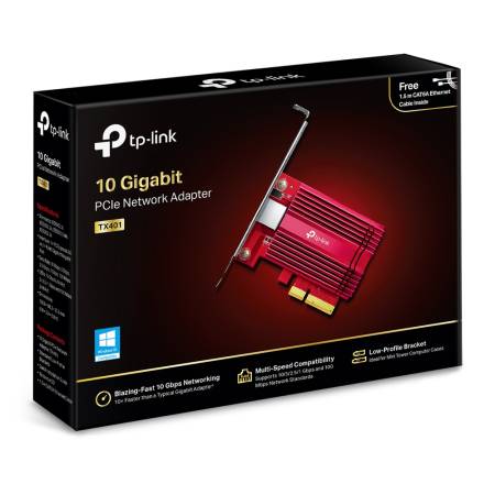 10Gbps PCI-e мрежова карта TP-Link TX401 с нископрофилна планка