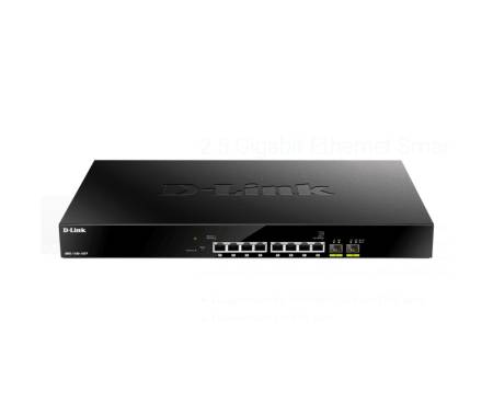 D-Link 8-Port 2.5G BASE-T PoE and 2-port 10G SFP+ Smart Managed Switch