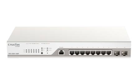 D-Link 10-Port Gigabit PoE+ Nuclias Smart Managed Switch including 2x SFP Ports (With 1 Year License)