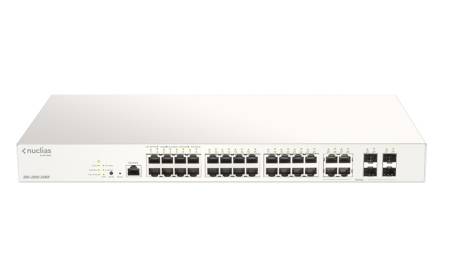 D-Link 28-Port Gigabit PoE+ Nuclias Smart Managed Switch including 4x 1G Combo Ports