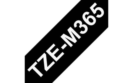 Brother TZe-M365 Labelling Tape Cassette – Matt Laminated White On Black