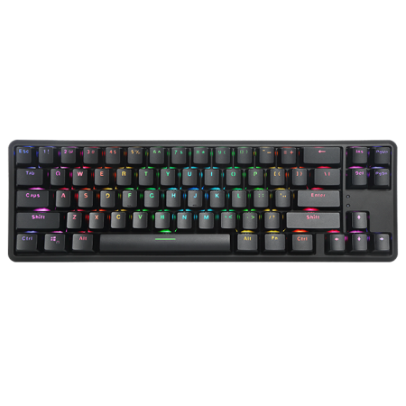 Клавиатура Delux KM32 механична геймърска USB Type-C/Bluetooth v5.0 Rainbow RGB LED