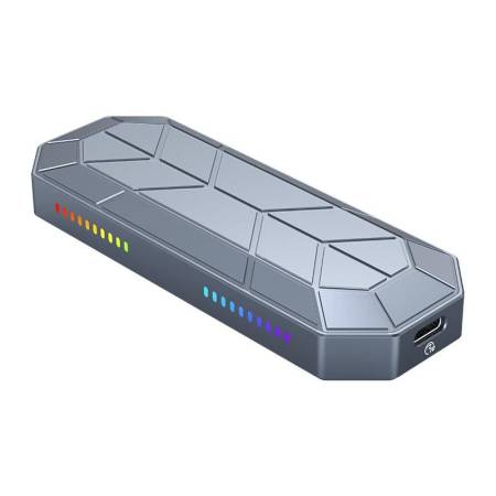 NVMe M.2 SSD кутия за диск Orico M2VG01-C3-GY с RGB подсветка USB Type-C