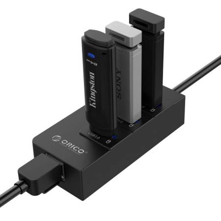 3-портов USB 3.0 хъб Orico HR01-U3-V1-BK-PRO