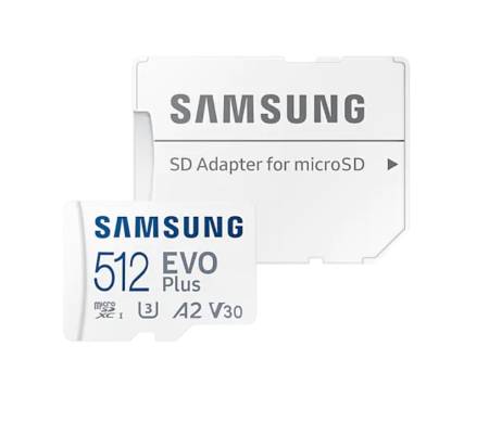 Samsung 512GB micro SD Card EVO Plus with Adapter