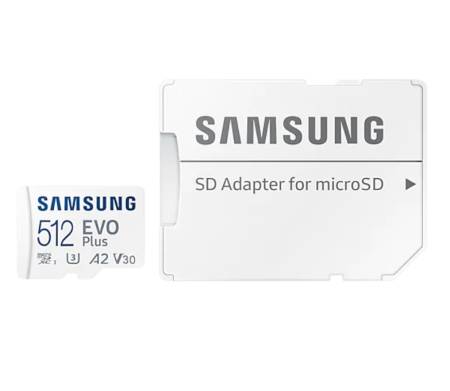 Samsung 512GB micro SD Card EVO Plus with Adapter