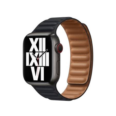 Apple Watch 41mm Midnight Leather Link - M/L