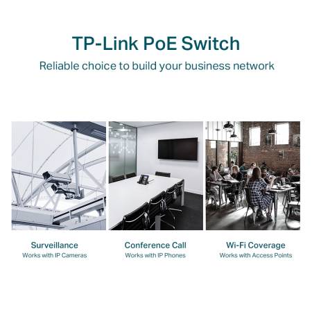 28-портов гигабитен Easy Smart комутатор TP-Link TL-SG1428PE с 24-PoE+ порта и 2 SFP слота