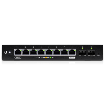 10-портов Gigabit управляем L2 комутатор Ubiquiti EdgeSwitch ES-10X с 2 SFP порта