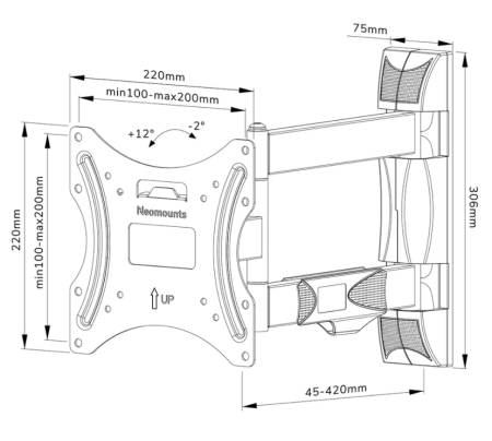 Neomounts Screen Wall Mount (full motion
