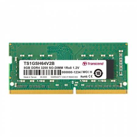 Transcend 8GB DDR4 3200 SO-DIMM 1Rx8 1Gx8 CL22 1.2V
