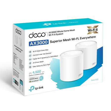 Безжична Wi-fi 6 Mesh система TP-Link Deco X50(2-pack) AX3000