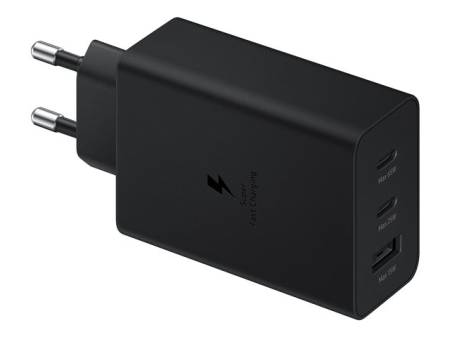 SAMSUNG Power Adapter Trio 65W USB-C 25W USB-C 15W USB-A Black