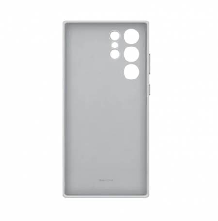 Samsung S22 Ultra G908 Leather Cover Light Gray