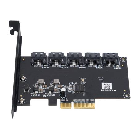 Разширителна карта PCIe към 5 SATA 3 порта Orico PES5-BK