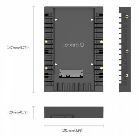 Кутия Orico 1125SS-V1-BK-EP за 2.5" към 3.5" HDD/SSD дискове
