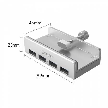 Алуминиев USB 3.0 хъб Orico MH4PU-SV-BP