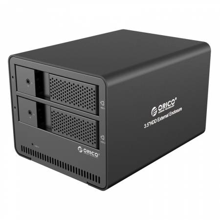 Външна кутия за 2x 3.5" диска Orico 9528U3-EU-BK-BP USB 3.0