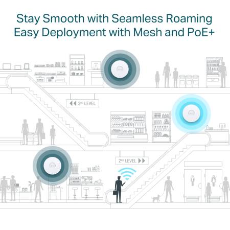 Точка за достъп TP-Link Omada EAP670 AX5400 Ceiling Mount WiFi 6