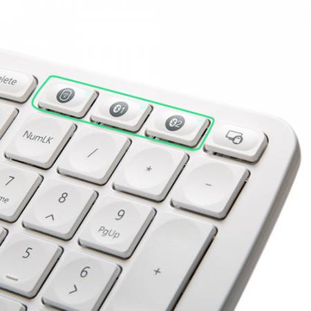 Клавиатура Delux GM902 безжична/Bluetooth бяла US Layout