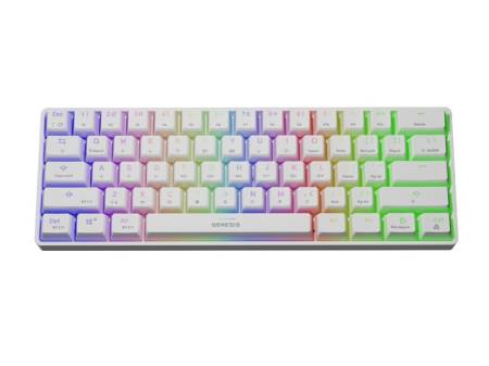 Genesis Mechanical Gaming Keyboard Thor 660 Wireless RGB Backligtht Gateron Red White